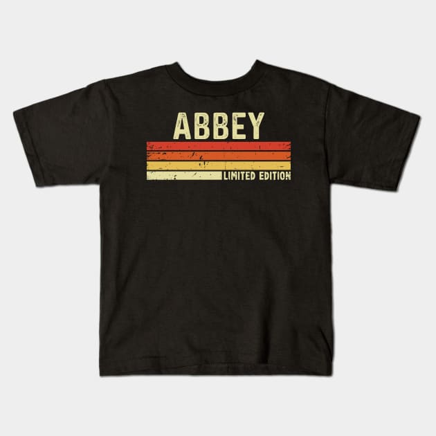 Abbey Name Vintage Retro Limited Edition Gift Kids T-Shirt by CoolDesignsDz